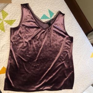 Ann Taylor Factory plum velvet sleeveless